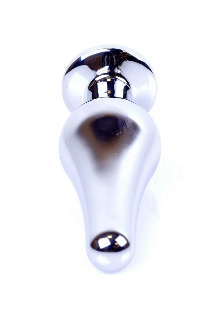 Анальна пробка - Jewellery Silver Long Plug Black - фото 6
