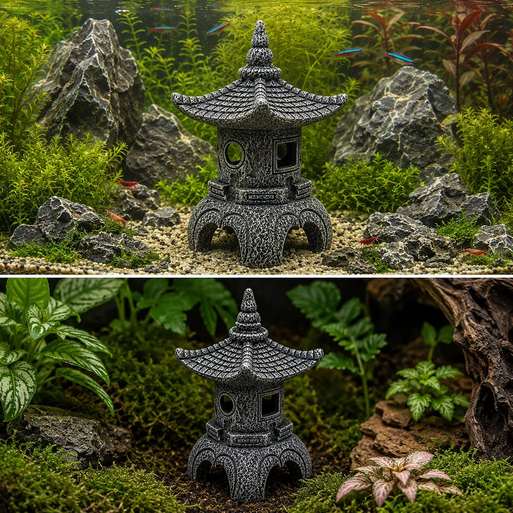 Декорація Hobby Maso Temple 11×11×16 см для акваріума і тераріуму (41729) - фото 3