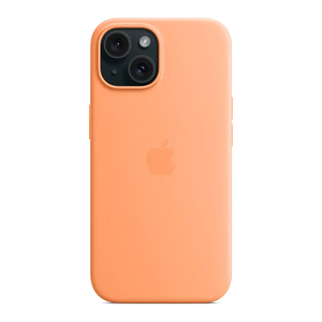 Чехол для мобильного телефона Apple iPhone 15 Silicone Case with MagSafe Orange Sorbet (MT0W3ZM/A) - фото 5