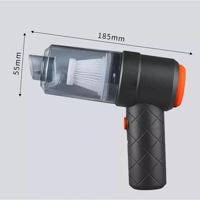 Автомобильный пылесос YT-M2037 портативный аккумуляторный, USB зарядка, чёрный - фото 4