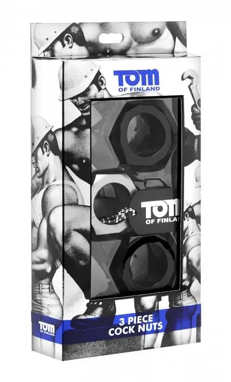 Набір ерекційних кілець Tom of Finland 3 Piece Cock Nuts, 2.544 см - фото 3