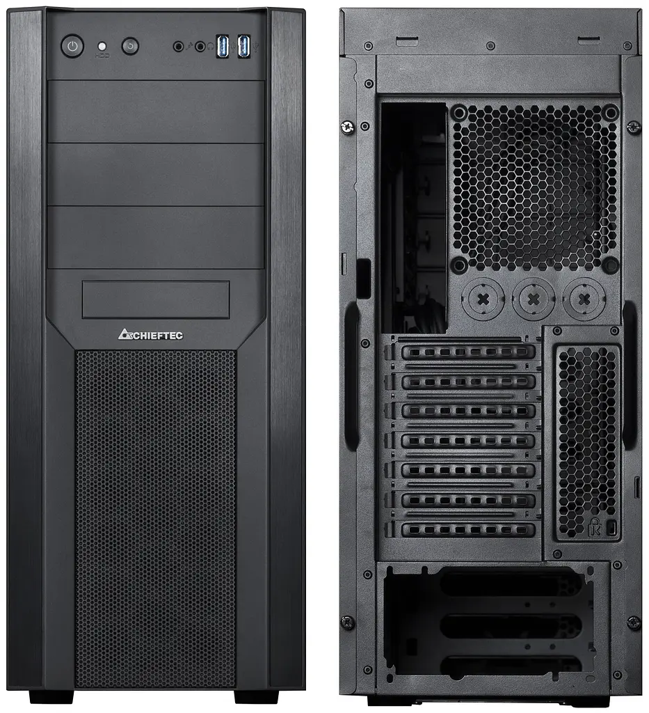 Корпус Chieftec MESH CW-01B-OP, без БЖ, 2xUSB3.0, ATX, Black - фото 2