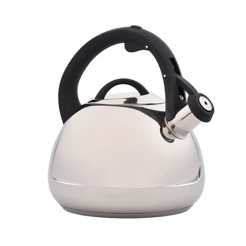 Чайник Lessner со свистком и нержавейкой черная ручка 3 л (49517) - фото 4