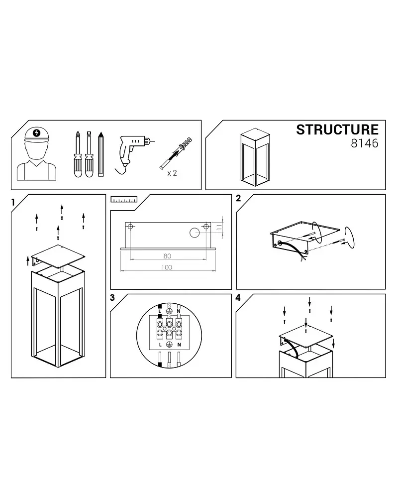 Вуличний світильник Nowodvorski 8146 Structure led - фото 3