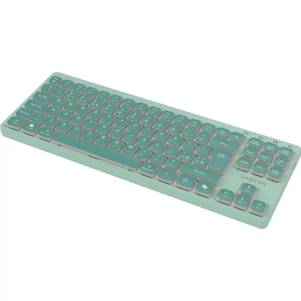 Клавиатура Canyon Keyboard OnType 10 Low Profile EN Wired Green (CNS-HKB10GR) - фото 2