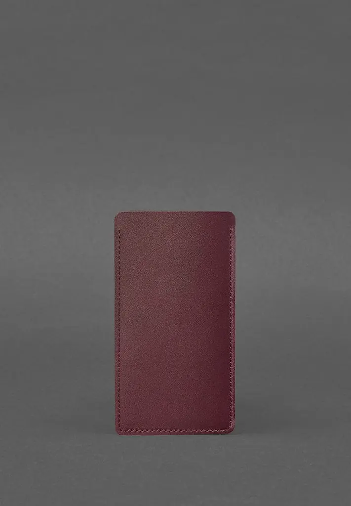 Кожаный чехол для iPhone 13 Бордовый - фото 3