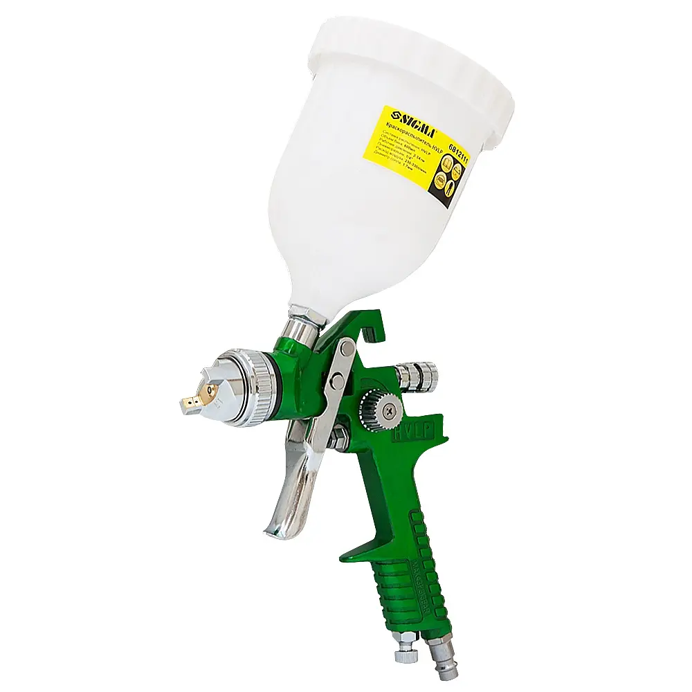 Фарборозпилювач Sigma HVLP 1.7 мм з верхнім баком 600 мл Green (6812111) - фото 5
