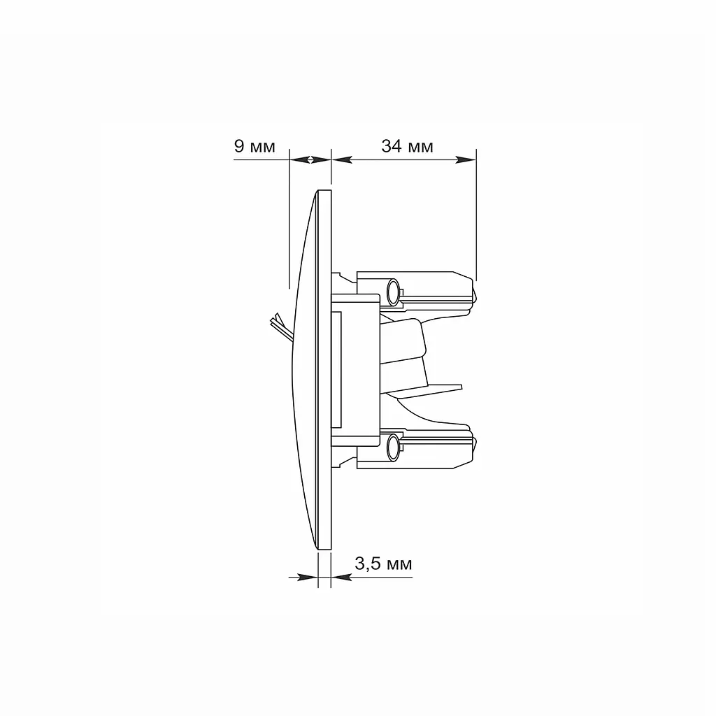 Розетка CAT3 одинарна телефонна кремова VIDEX BINERA VIDEX (24698-000) - фото 6
