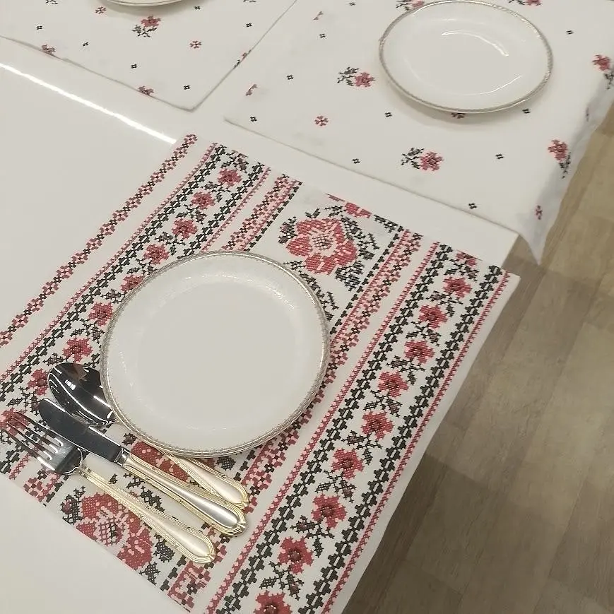 Серветка Domikus український орнамент квітка 40х40 см 4 шт.  (4829900028770) - фото 3