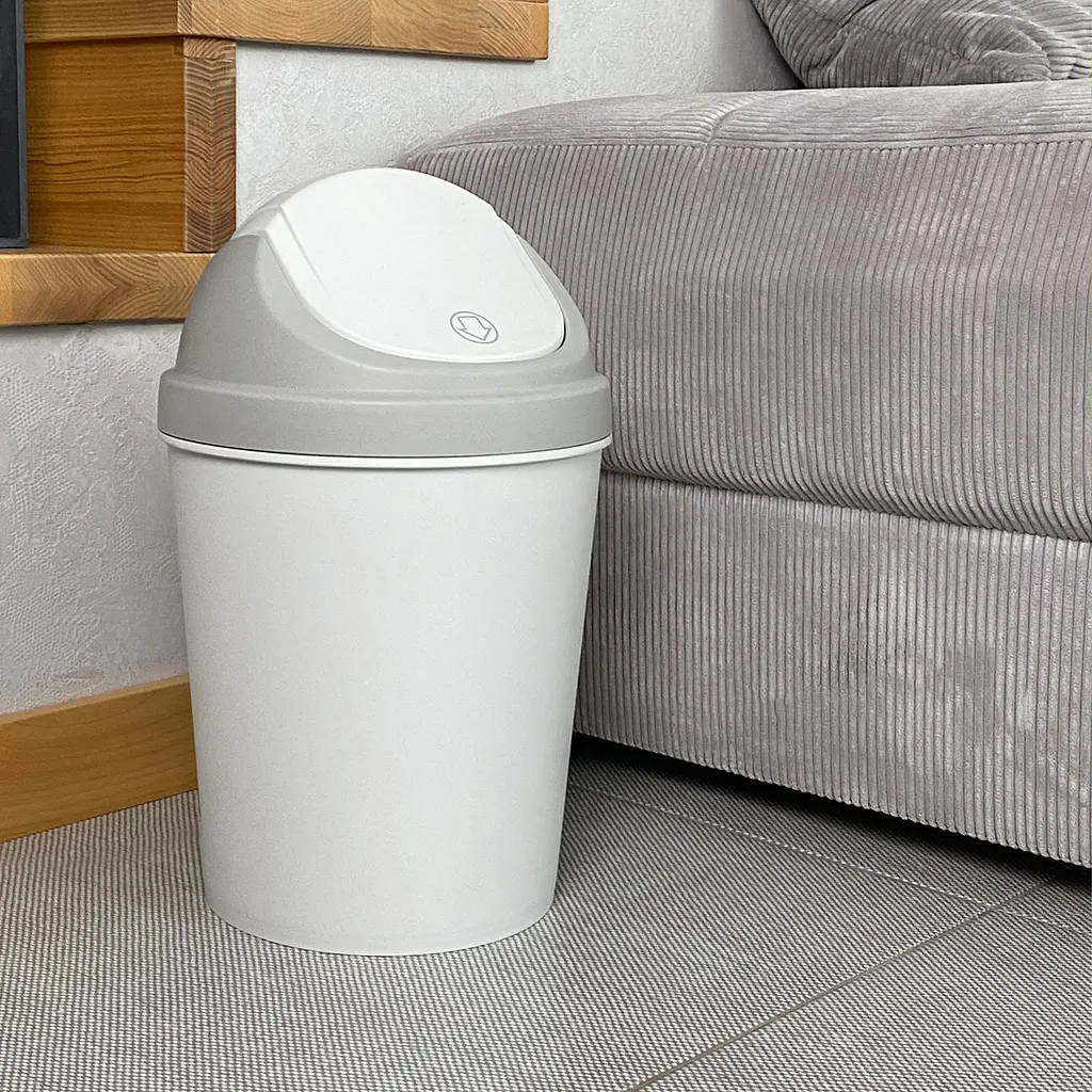 Відро для сміття MBM My Home з кришкою 9 л сіре (BIN-10 9L GRAY) - фото 8