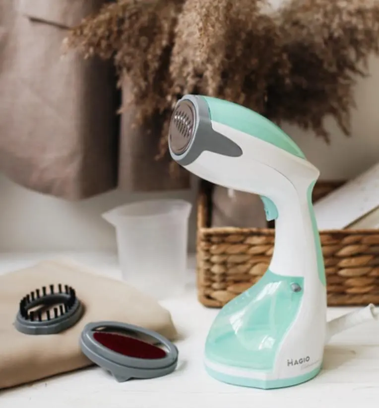 Вертикальный отпариватель Magio МG-326 ручной паровой для одежды 1200 Вт Бирюзовый - фото 5