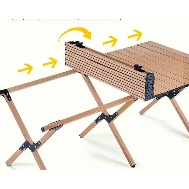 Стіл NatureHike кемпінговий, обідній, відкритий, складаний, портативний, розмір L 120х60х45 см - фото 4