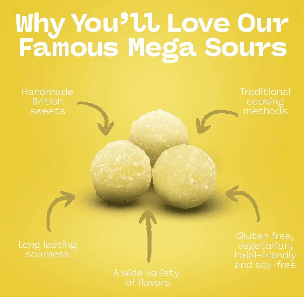 Кислі цукерки Barnetts Mega Sour Lemon Candy 104г - фото 4
