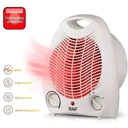 Тепловентилятор (вітродуйчик) RAF R.1181 спіральний трубчастий електронагрівач для підлоги/настільний для дому та офісу 3 режими 2000 Вт білий (24399-R.1181_446) - фото 5