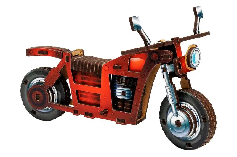 Конструктор дерев'яний Puz-00961 "Turbo Bike" в кульку PuzzleOK - фото 4