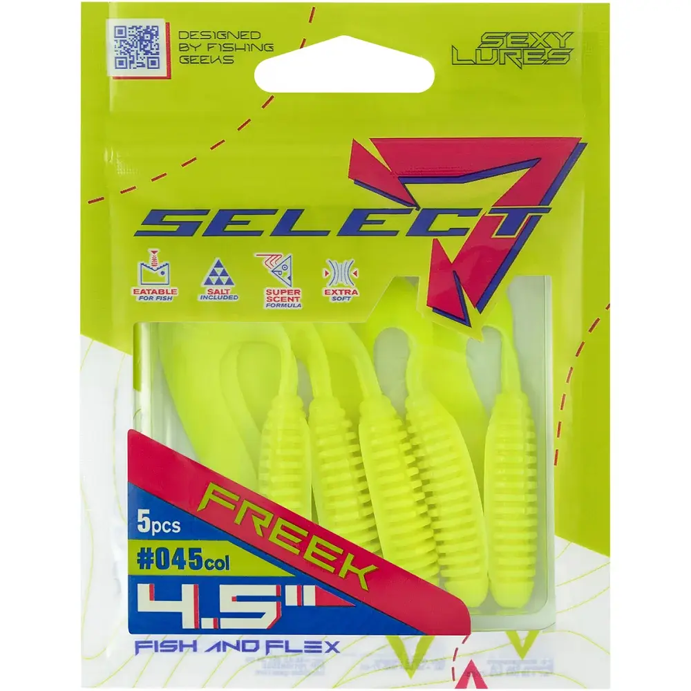 Силікон Select Freek 4.5" 045 FE (5 шт/уп) - фото 2