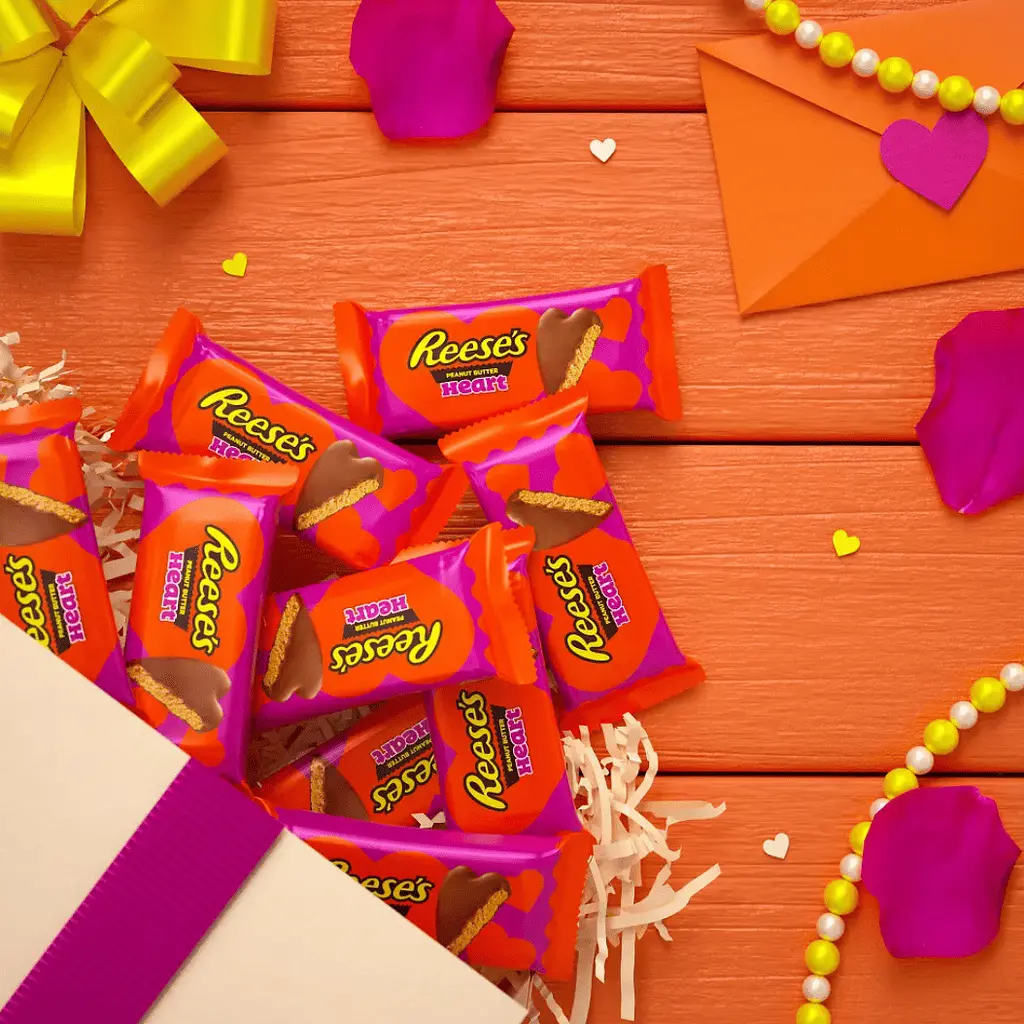 Цукерки Reese's Valentine's Day Peanut Butter Hearts Candy 6шт х 34г - фото 6
