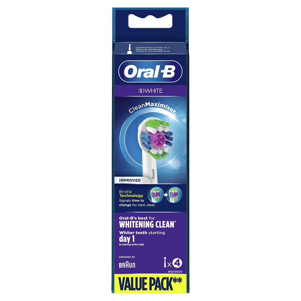 Насадки для электрической зубной щётки Oral-B 3D White CleanMaximiser, 4 шт. - фото 2