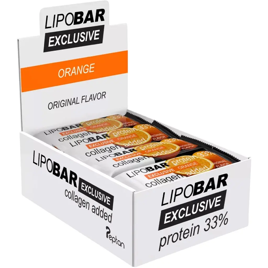 Батончик протеїновий Lipobar Exclusive Апельсин 20 шт. x 50 г