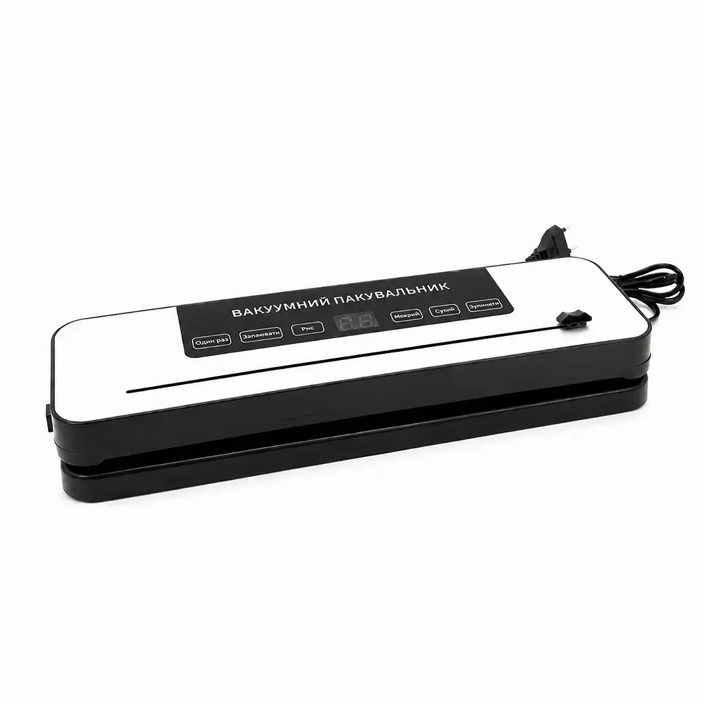 Вакуумний пакувальник для харчових продуктів Vacuum Sealer 120 Вт домашній автоматичний вакууматор Білий 88472 - фото 2