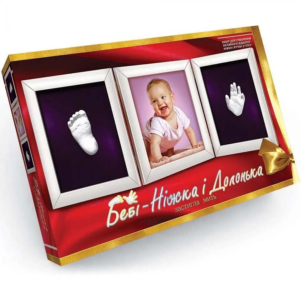 Подарунковий набір Бебі-Ніжка і Долонька Danko Toys для створення 3D відбитків малюка - фото 5