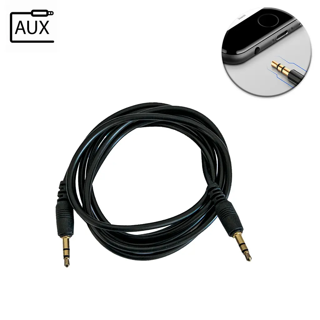 AUX кабель в машину 1,4м чорний, провід аукс для авто Mini Jack 3.5мм - Mini Jack 3.5мм - фото 2
