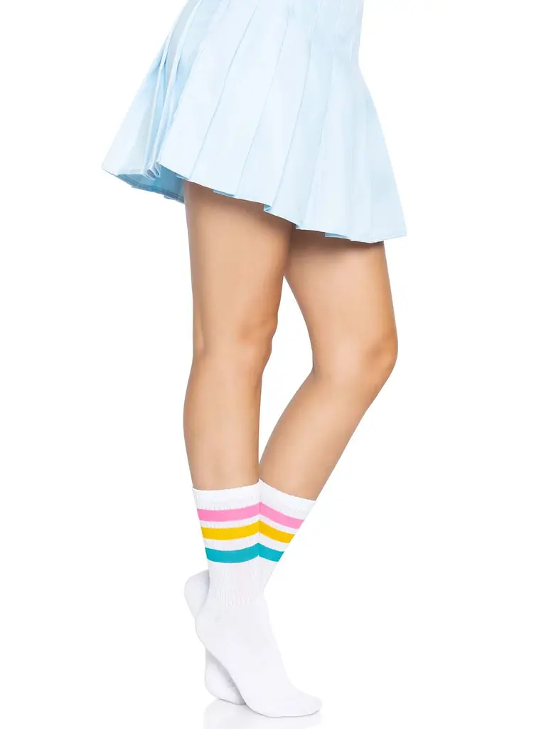 Шкарпетки жіночі в смужку Leg Avenue Pride crew socks Pansexual, 37–43 розмір - фото 5