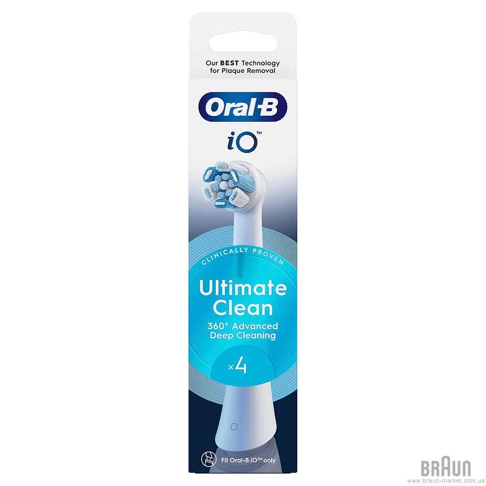 Насадки для електр. зубної щітки Oral-B iO RB CWF-4 Ultimate Clean (4) - фото 2