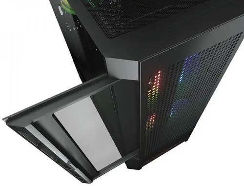 Корпус Cougar Airface RGB Black без БЖ ATX / Micro ATX / Mini ITX USB 3.0 x2 USB 2.0 x1 RGB підсвічування 2x140 ARGB 1x120 ARGB загартоване скло 230x491x386 мм - фото 3