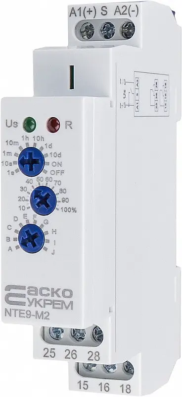 Реле времени многофункциональное NTE9‑M2 AC/DC 12‑240V АСКО‑УКРЕМ (A0010240006) - фото 2