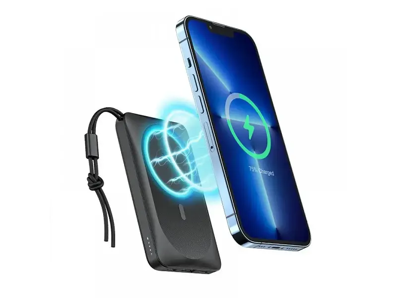 Зовнішній акумулятор (Power Bank) VEGER W1151 Wireless 38.5Wh 3.85V 10000mAh Black - фото 2