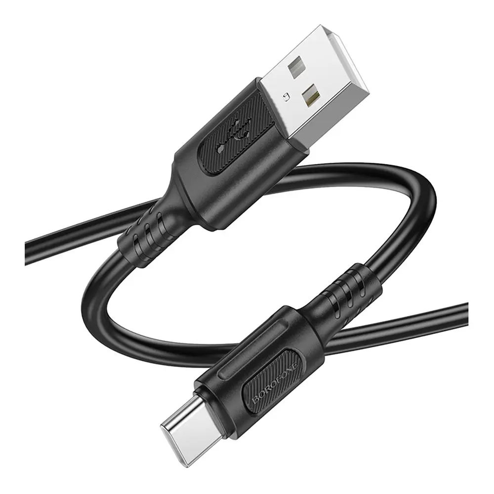 Кабель синхронізації Borofone BX111 3A USB-A to Type-C 1 м Black (35628_3462272) - фото 3