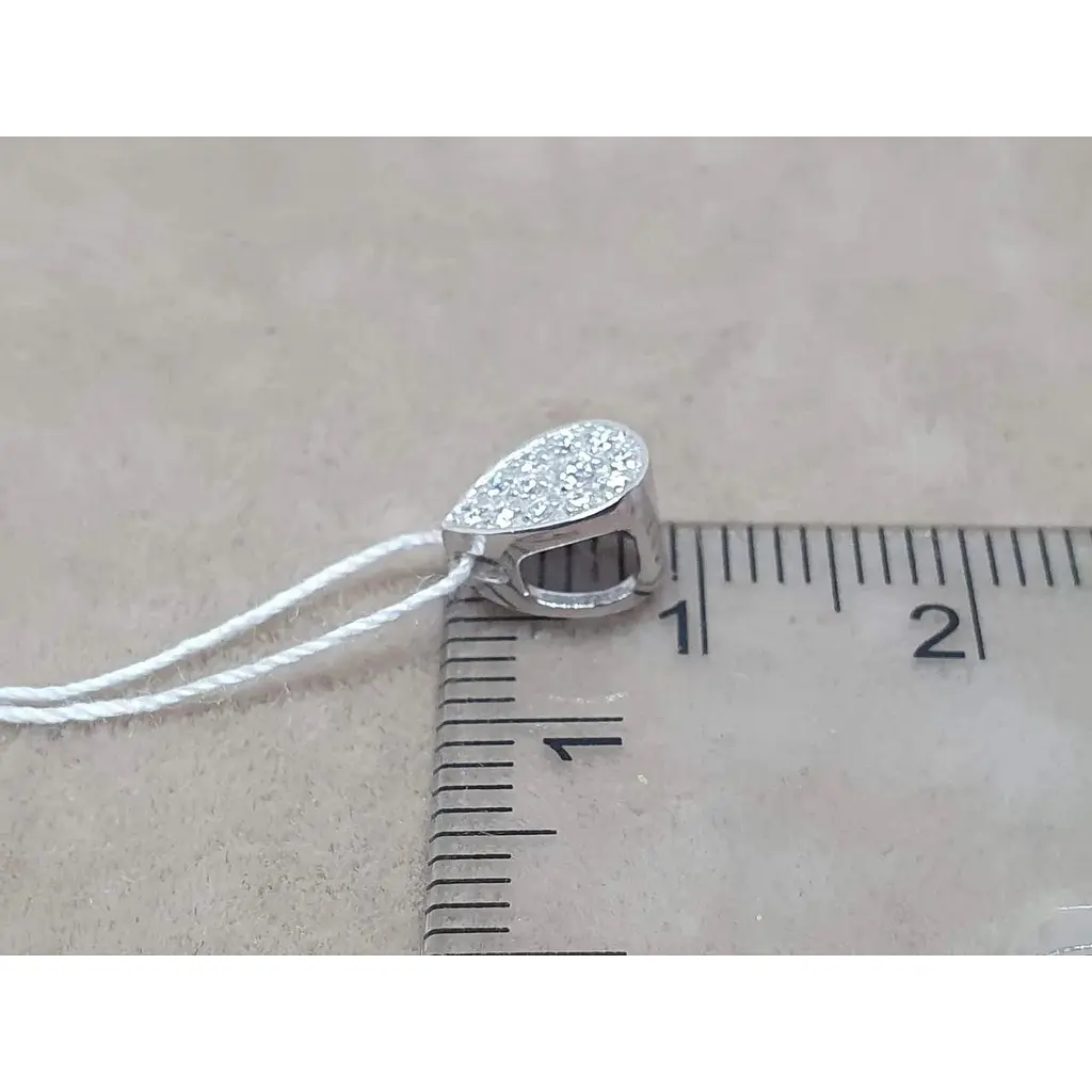 Срібна підвіска Vegas з фіанітами. 30087Р - фото 3