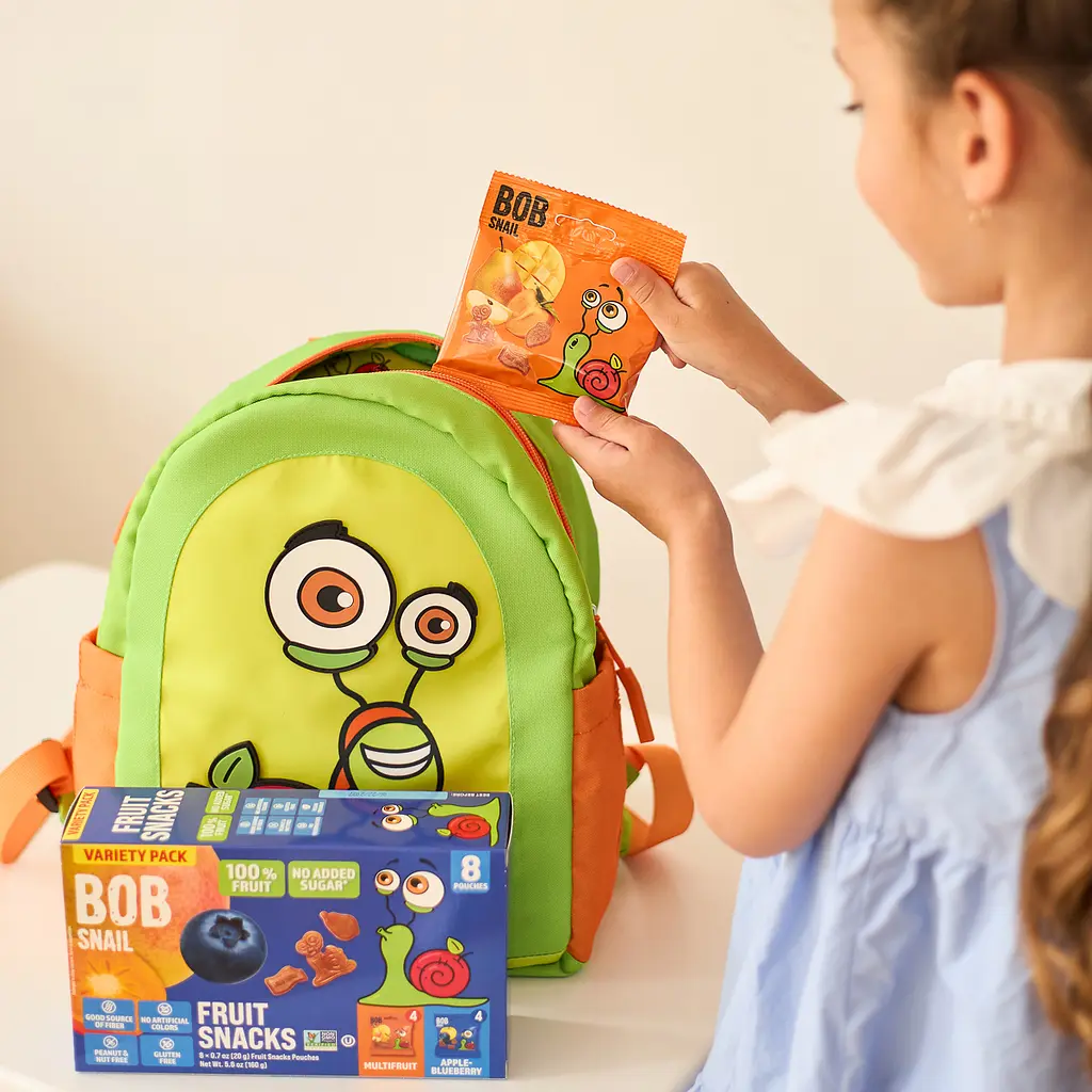 Набір натуральних фруктових снеків Bob Snail Мультифрукт та Яблуко-Чорниця 160 г - фото 9