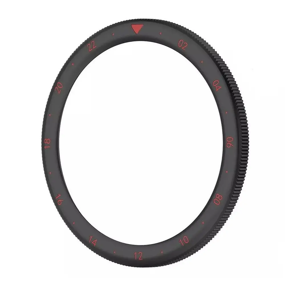Безель металлический Sikai для смарт-часов Xiaomi Watch S3/S4 Black-red + защитное стекло - фото 4
