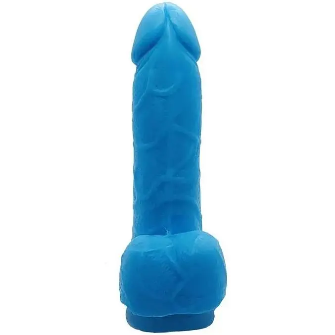 Крафтовое мыло-член с присоской Чистый Кайф Blue size S натуральное - фото 3