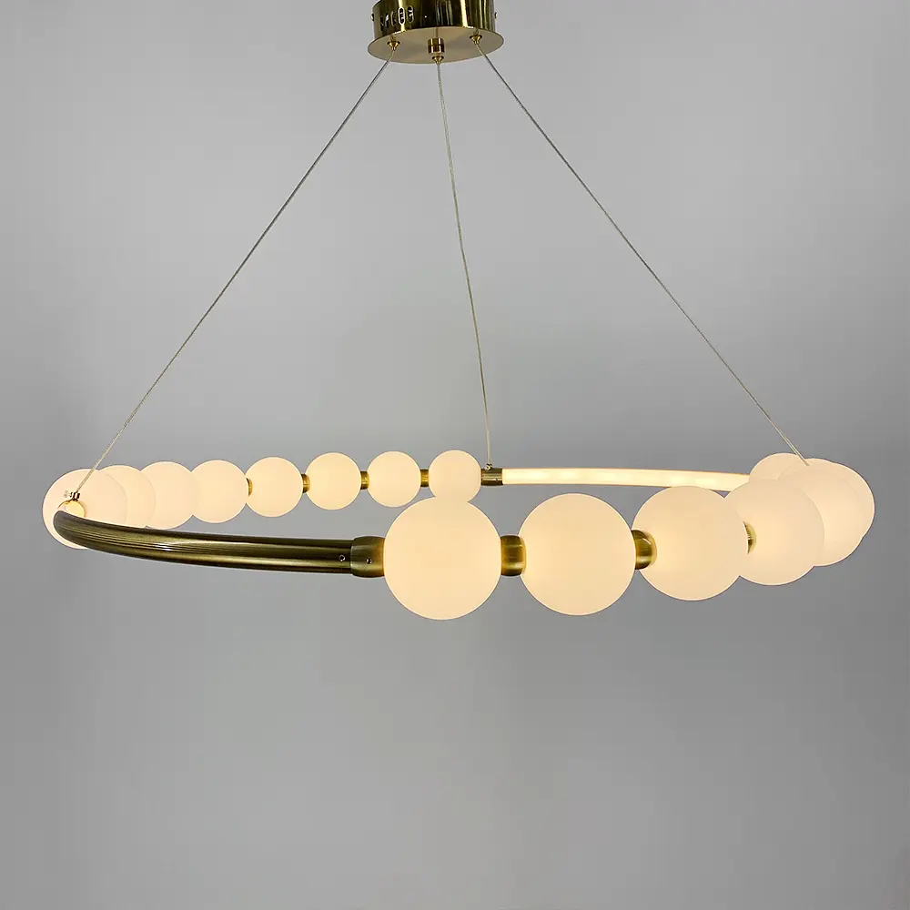 Люстра Nordic Pearl с плафонами-жемчужинами на 3 режима Line F | Ст. SG33 - фото 3