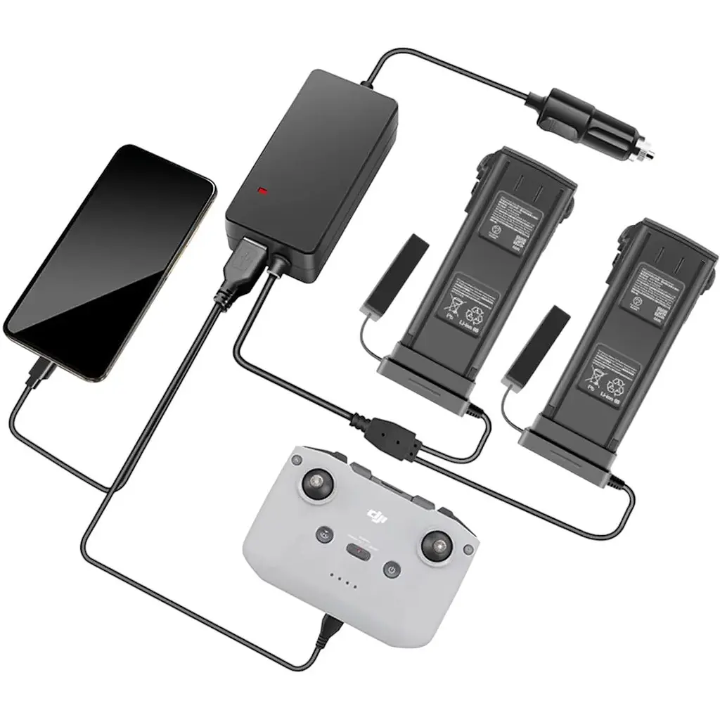 Автомобильное зарядное устройство DJI для квадрокоптера DJI Mavic 3 / 3 Pro / 3T / 3E DC 17.6V-3A x 2 порта - фото 4