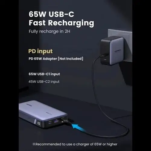 Внешний аккумулятор Ugreen PB720 20000mAh 100W Two-way FC (25188) UGR-25188 - фото 5