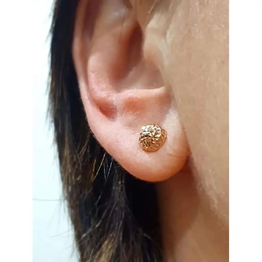 Золотая моносерьга-пуссета Favoritum с алмазной гранью. 210147_7/1_А - фото 2