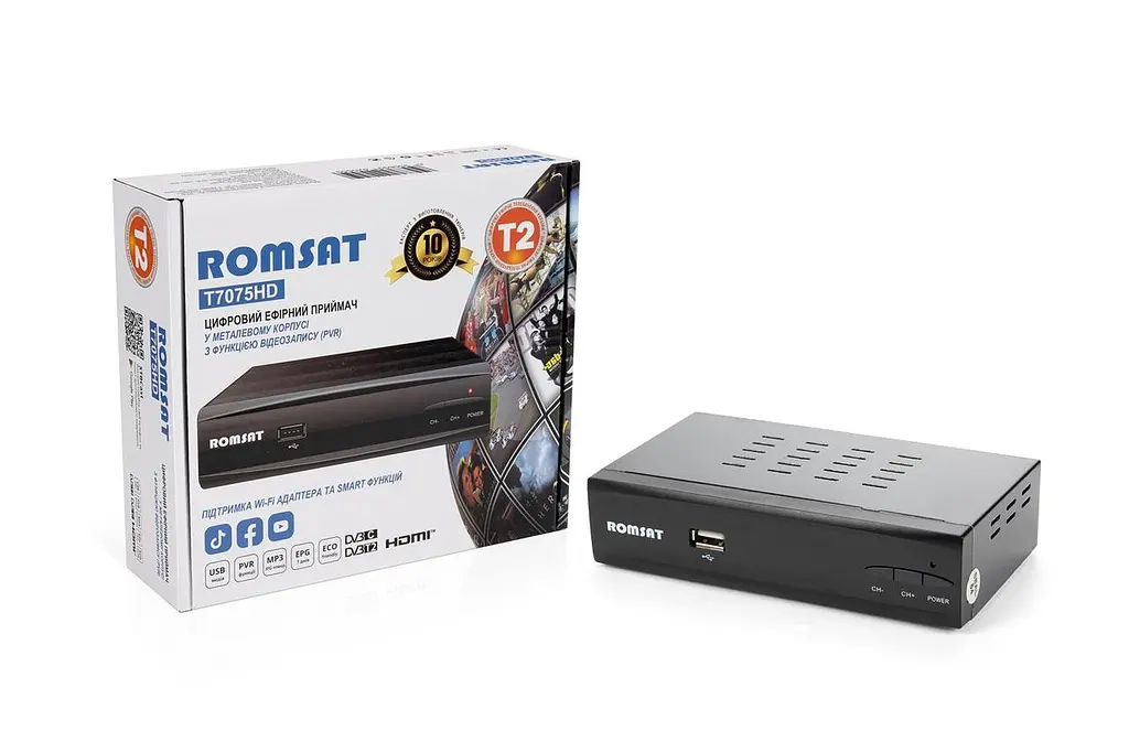Тюнер DVB-T2 Romsat T7070HD - фото 2
