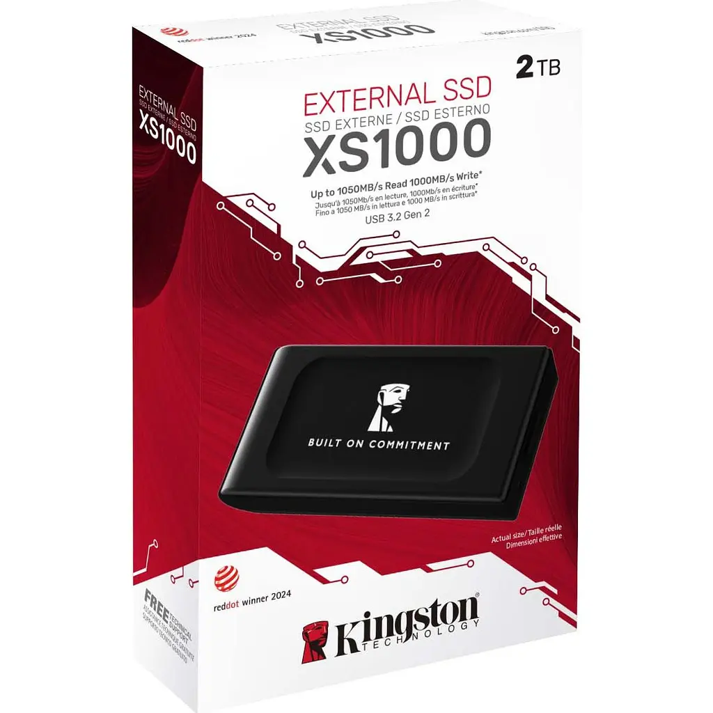 Зовнішній SSD накопичувач Kingston XS1000 BoC 2TB Black (SXS1000/2000GA) [138591] - фото 3