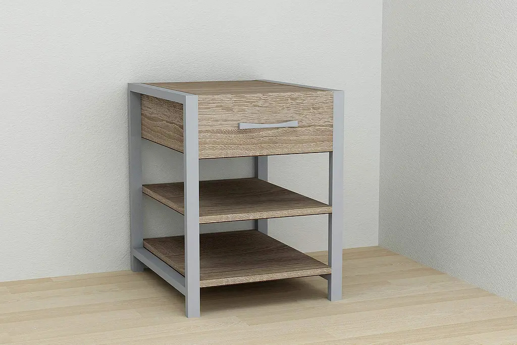 Тумба универсальная Ferrum-decor Вивьен 1/2 50x41x40 серый ДСП Дуб Сонома Трюфель 16мм (FRD-104137) - фото 4