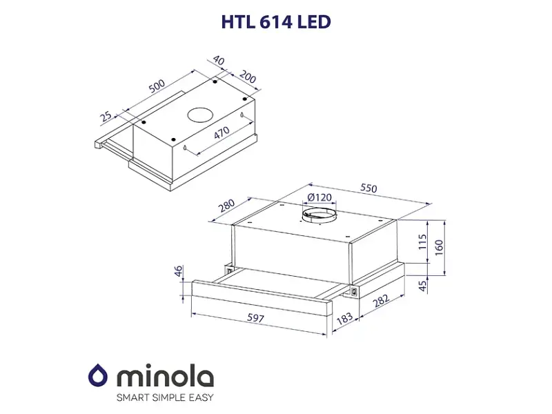Витяжка Minola HTL 614 WH LED - фото 10