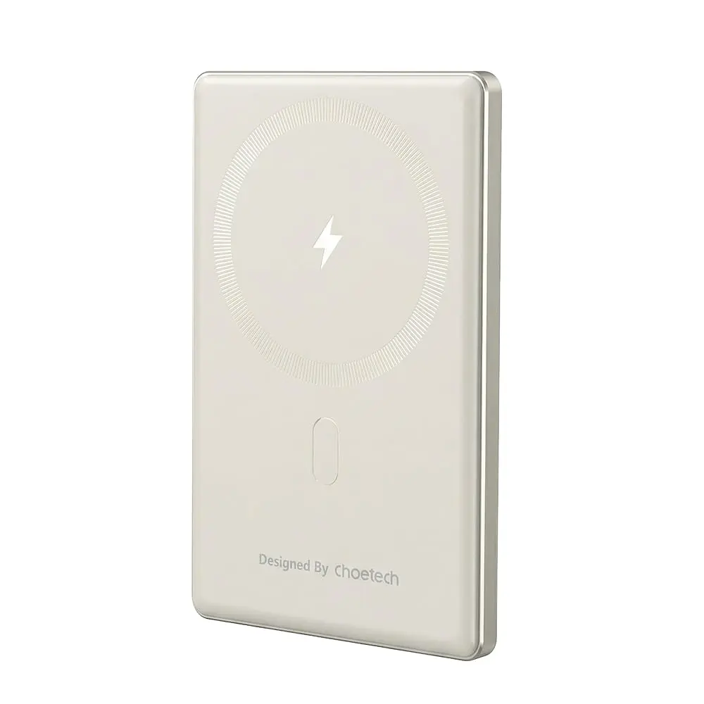Повербанк 5000mAh Choetech B738 White QC3.0 PD3.0 бездротова магнітна зарядка (43-00160) - фото 14
