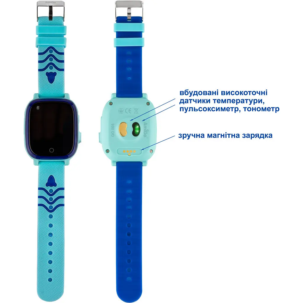 Смарт-годинник Amigo GO005 4G WIFI Kids waterproof Thermometer Blue (747017) - фото 5