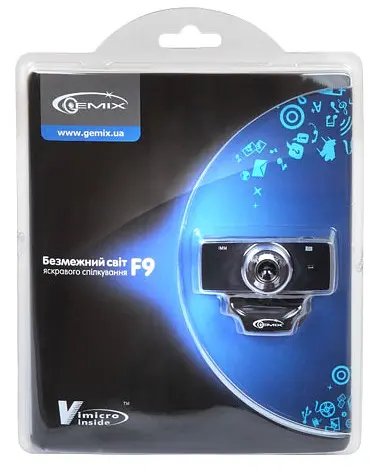 Web камера Gemix F9 Black, 1.3 Mpx, 640x480, USB 2.0, встроенный микрофон (F9 Black) - фото 3