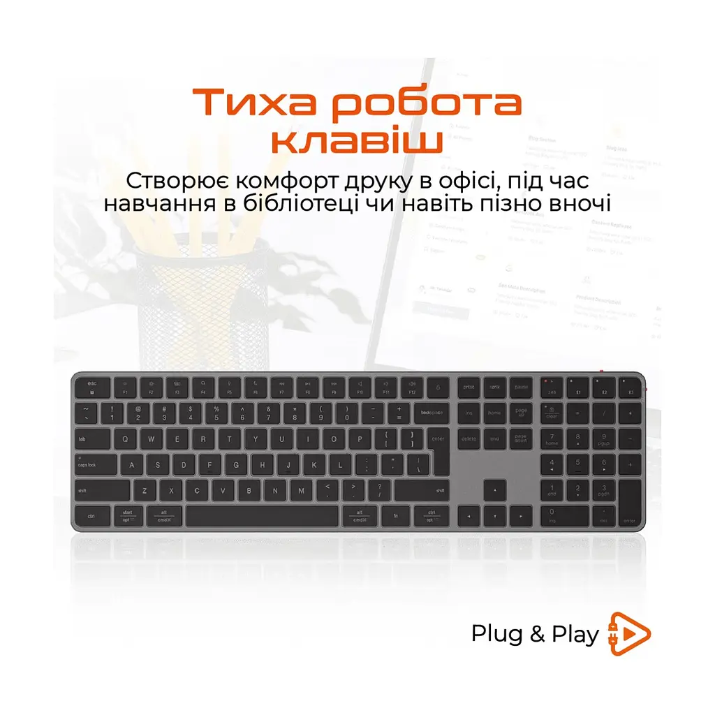 Клавіатура Meetion K230 Bluetooth/Wireless Black (MT-K230MW-A-RUA) - фото 3