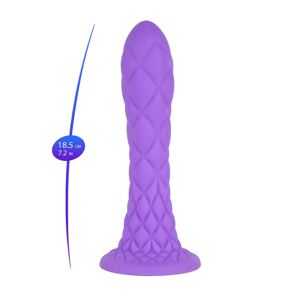 Фалоімітатор Silexd Fantasy Line Dreamy 7”, 18.5 см (фіолетовий) - фото 3