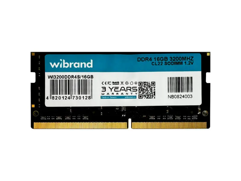 Пам'ять для ноутбуків Wibrand 16 GB SO-DIMM DDR4 3200 MHz (WI3200DDR4S/16GB)
